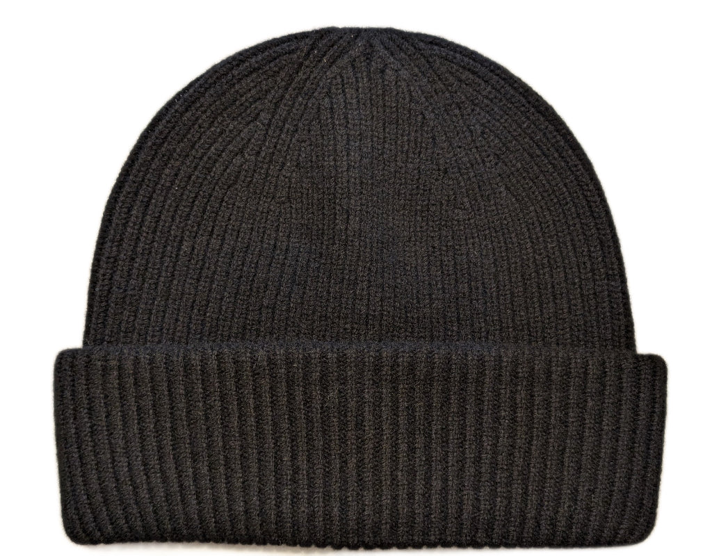 Avenel Australian Wool Ribbed Beanie for Men & Women - Soft & Warm Winter Hat for Cold Weather - Black Knit Beanie for Outdoor Activities, Hiking, and Skiing