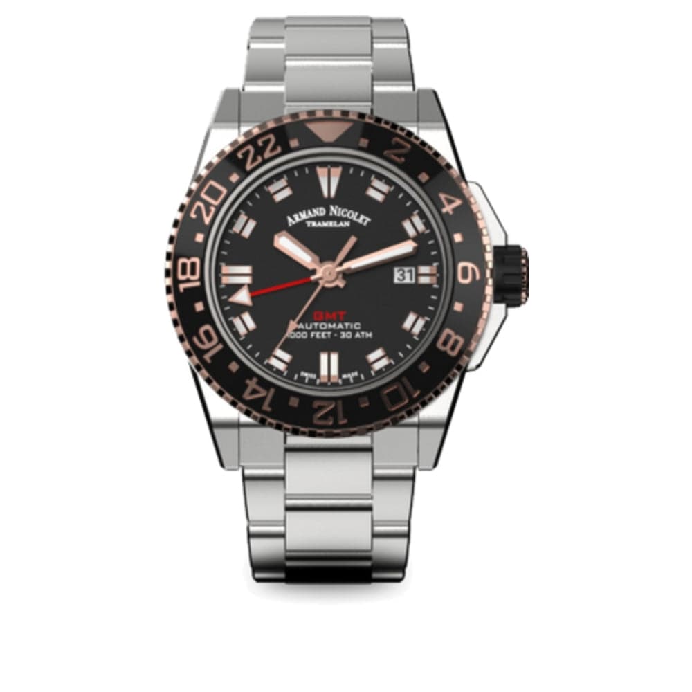 Armand Nicolet A486ASN NS MA4480AA Men's Luxury Watch with Additional Black Silicone Strap - Perfect for Business, Casual & Formal Occasions