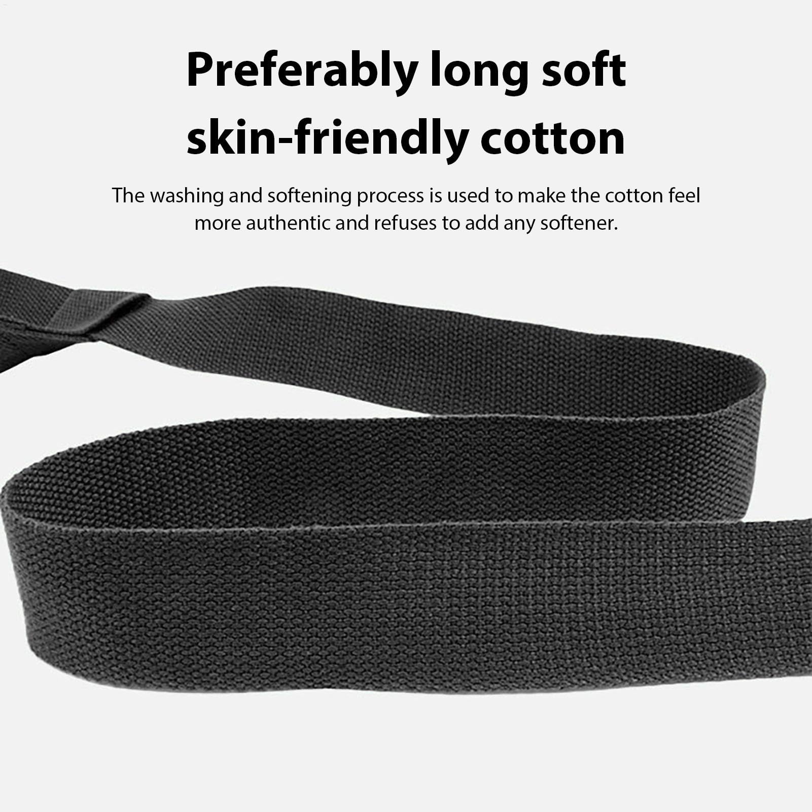 Premium Yoga Mat Carrying Strap - Adjustable Cotton Yoga Mat Sling Holder for Exercise & Travel | Multi-Purpose Stretch Band for Most Yoga Mats | Perfect for Gym, Studio, Outdoor Yoga & Fitness Classes