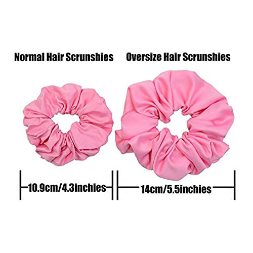 FAMEZA 6 Pack Satin Hair Scrunchies - Soft Elastic Hair Ties for Women & Girls - Gentle Hair Bands for Ponytails, Workouts, and Everyday Use