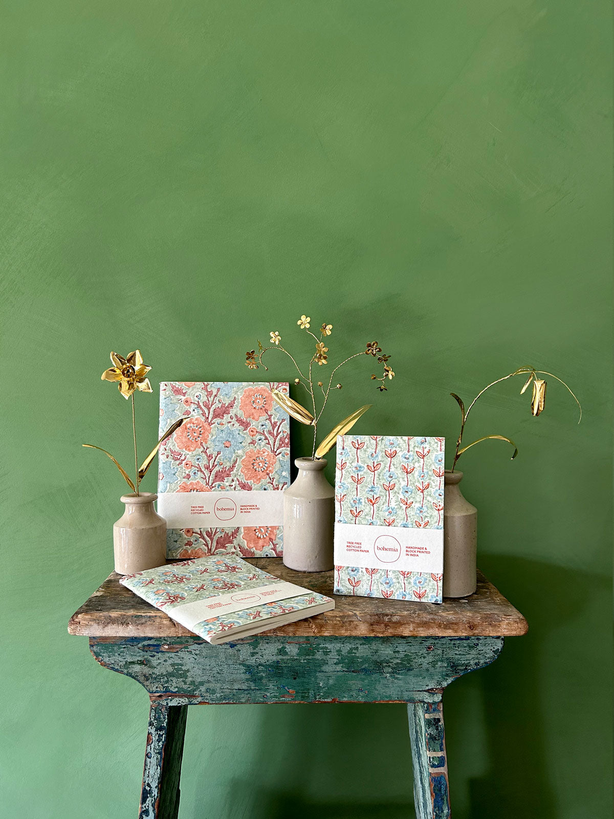 Floribunda Notebook - A5 Duck Egg Blue Lined Journal for Women, Students & Professionals - Perfect for Writing, Note Taking & Gift Giving