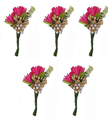 Elegant Juda Hair Pins for Women - 5-Piece Bun Hairpin Set for Wedding, Party & Special Occasions - 15g Multi-Color Hair Accessories (Pink) - Perfect for Bridal Updos, Prom Hairstyles & Formal Events