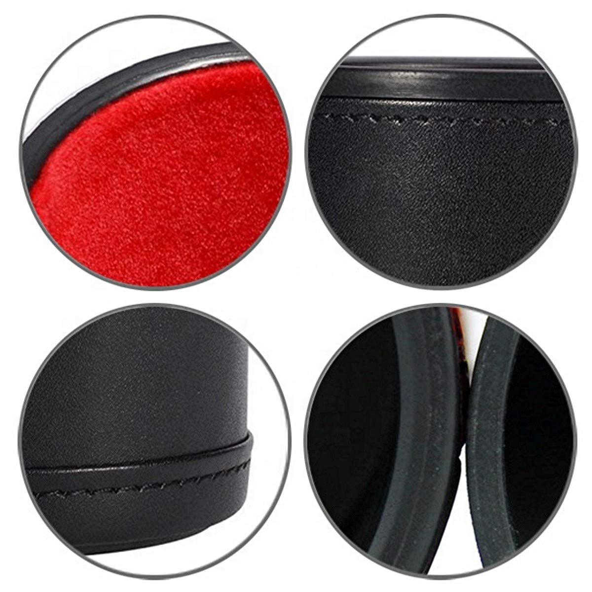 Premium Black PU Leather Dice Cup Set with Plush Red Felt Lining & White Square Corner Poker Dice - Perfect for Casino Nights, Poker Parties, and Family Game Nights (Gift Box Included)