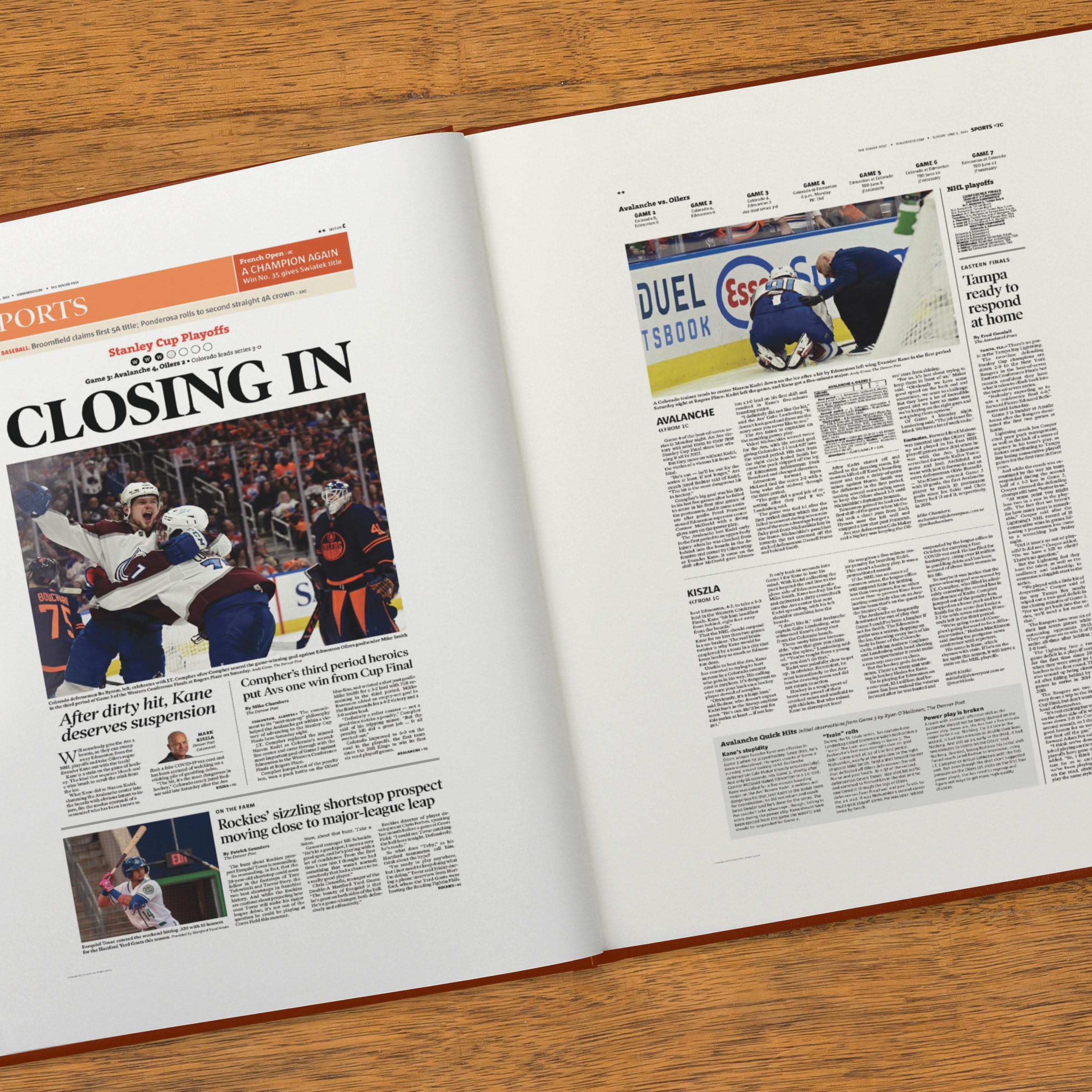 Personalized NHL Ice Hockey History Book - Custom Name Gold Embossed Deluxe Hardcover A3 Size - Unique Sports Memorabilia Gift for Hockey Fans - Perfect for Anniversaries, Retirement, and Special Occasions