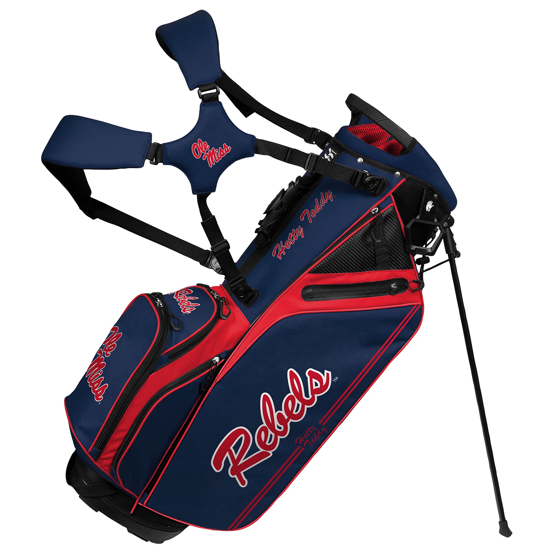 Team Effort NCAA Caddie Carry Hybrid Golf Bag - Lightweight Stand Bag for College Golfers - Perfect for Practice, Tournaments & Walking the Course