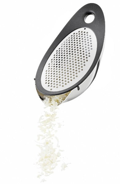 Premium Stainless Steel Parmesan Cheese Grater with Detachable Bowl - Perfect for Italian Pasta, Pizza & Salad Garnishing at Home or Restaurant