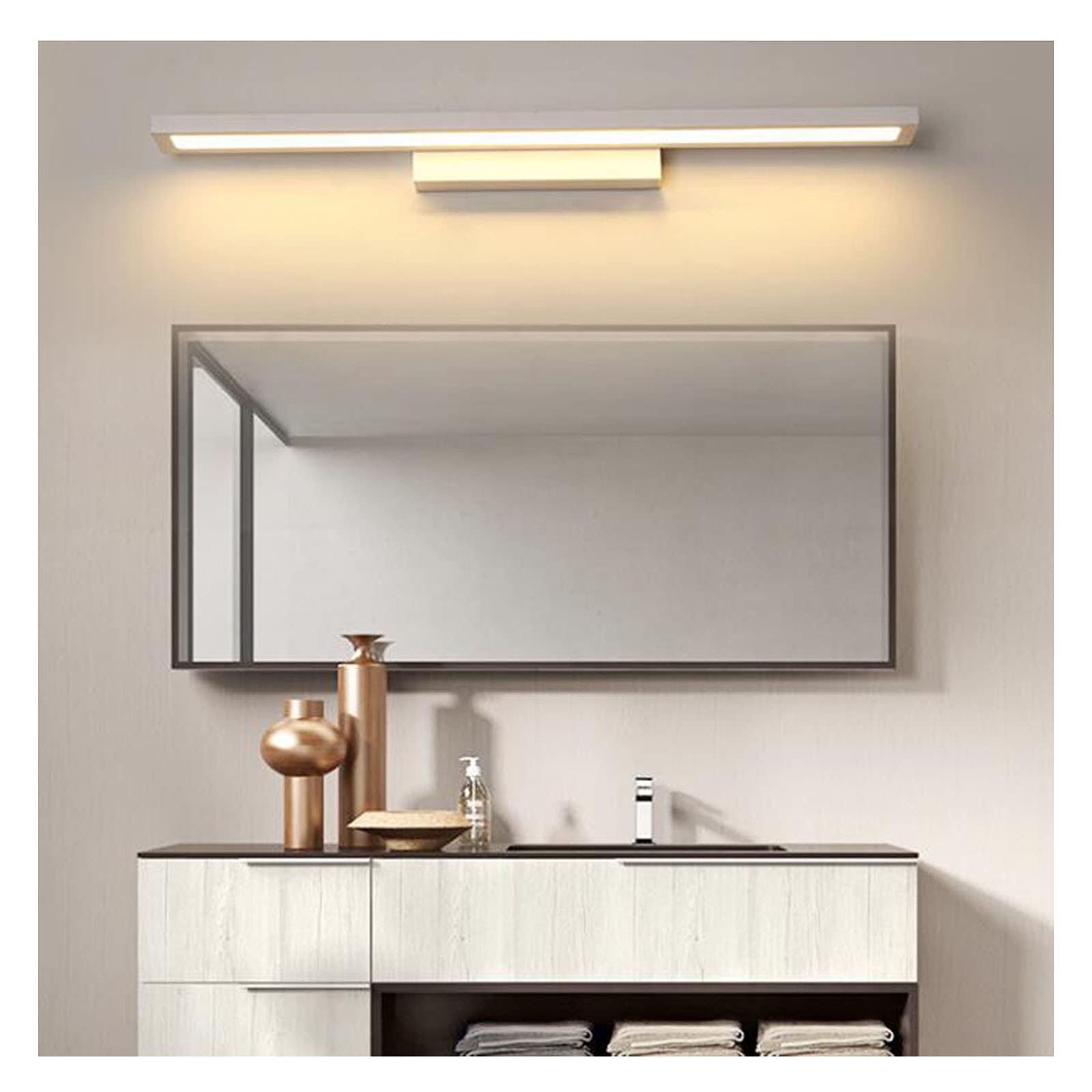 ZCL 88cm LED Bathroom Mirror Light - Waterproof Vanity Makeup Mirror with Warm Light, Splash Proof Wall Lamp for Bathroom, Bedroom & Dressing Room - Perfect for Makeup, Shaving & Grooming