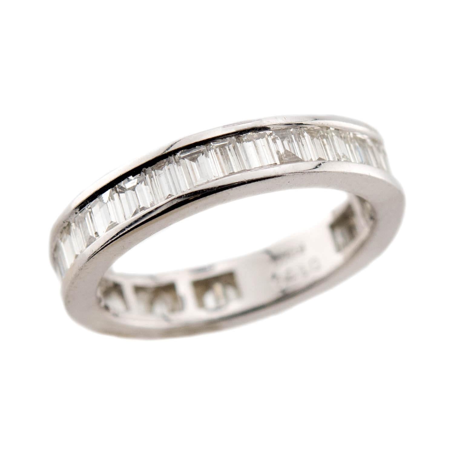 Platinum Diamond Eternity Band for Women - 2.5mm Wide Wedding & Anniversary Ring - Perfect for Bridal, Engagement, and Special Occasions