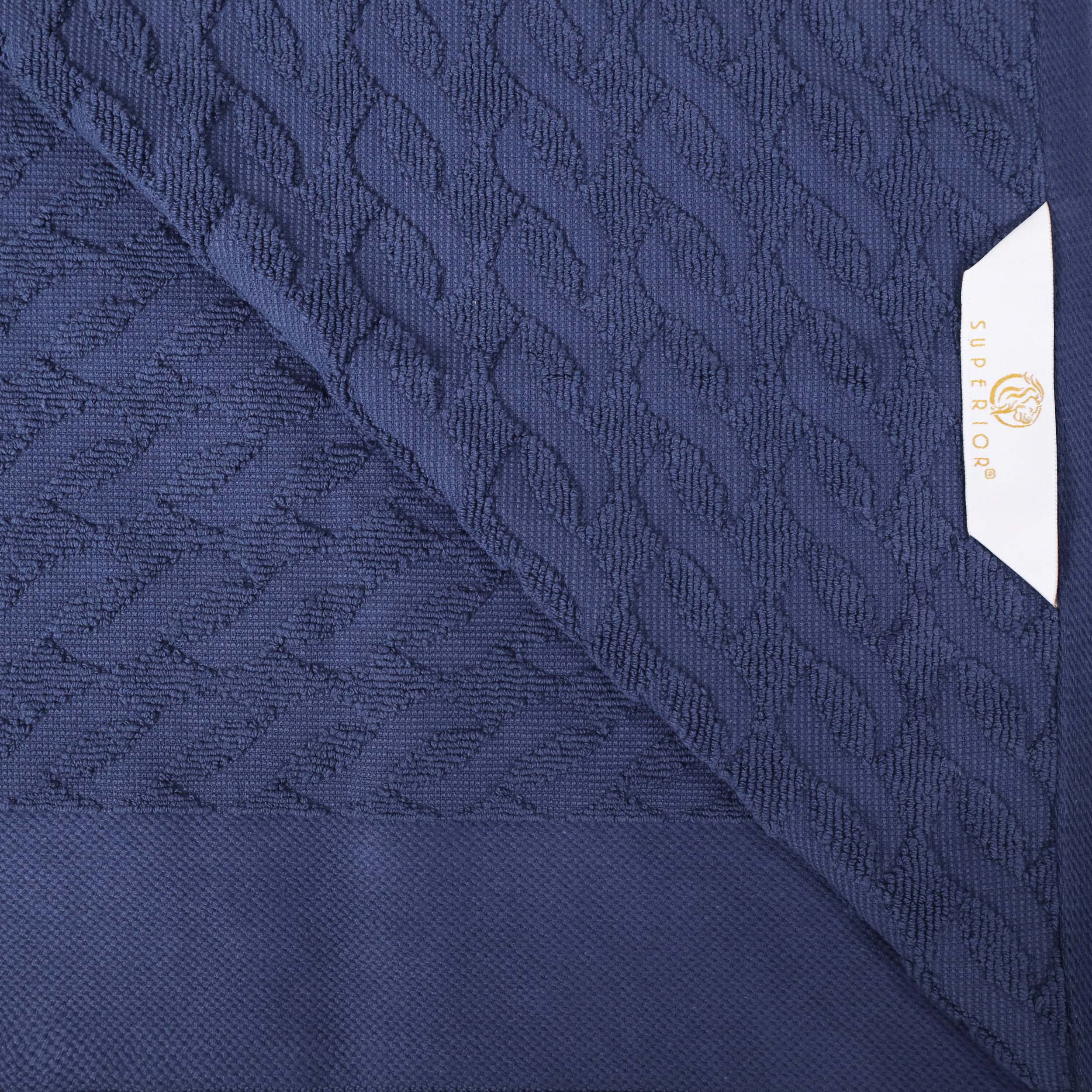 Premium 8-Piece Turkish Cotton Jacquard Herringbone & Solid Bath Towel Set - Ultra Soft & Absorbent for Spa, Bathroom & Luxury Home Use
