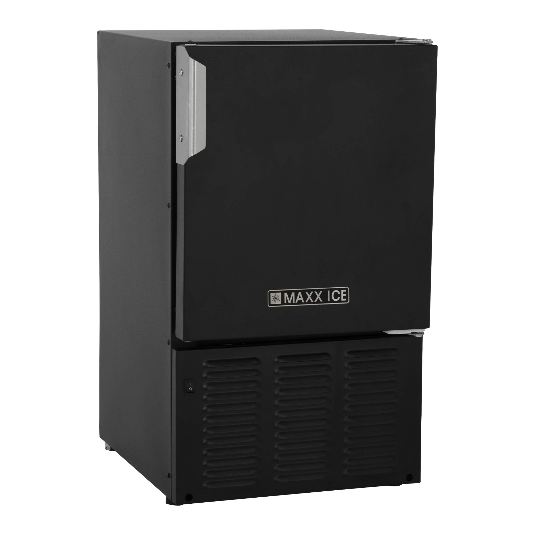 Maxx Ice MMAR25B 25 lbs Compact Marine Ice Maker for Boats & RVs - Black Crescent Cube Ice Machine | Perfect for Fishing Trips, Camping & Outdoor Adventures