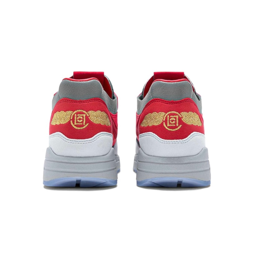 Nike Air Max 1 CLOT Kiss of Death Solar Red & University Red Sneakers 2021 - Limited Edition Running Shoes for Men & Women - Perfect for Streetwear, Casual Wear & Sneaker Collectors