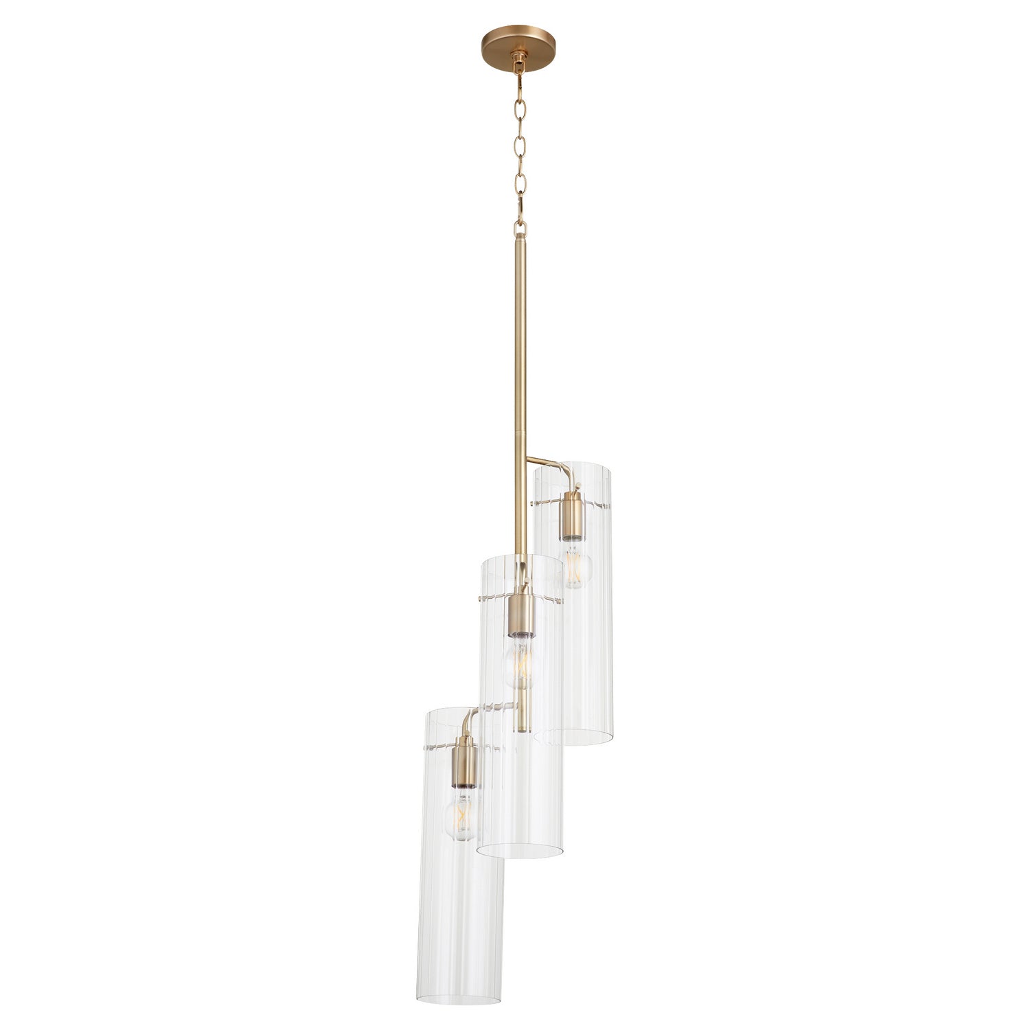 Cyan Design 11267 Trident Pendant Light Fixture in Aged Brass Finish - Perfect for Dining Room, Foyer, or Bedroom Lighting