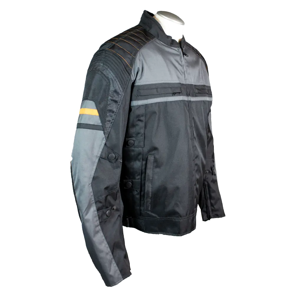 Open Road Men's Armored Textile Motorcycle Jacket - CE Certified Protective Gear for Safe Riding - Perfect for Commuting & Adventure Tours