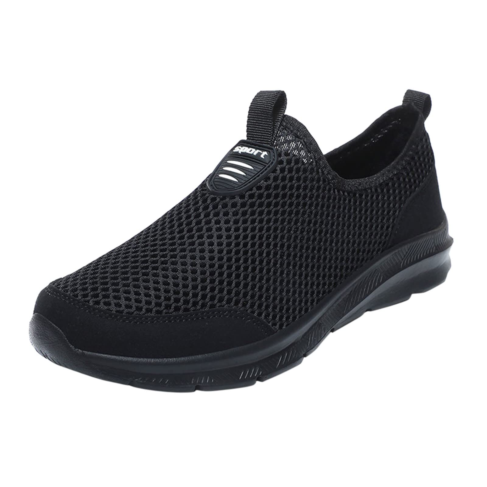 Women's Lightweight Running Shoes - Non-Slip Slip-On Tennis Sneakers for Women | Comfortable White & Red Casual Wedge Loafers | Perfect for Jogging, Gym Workouts & Everyday Wear