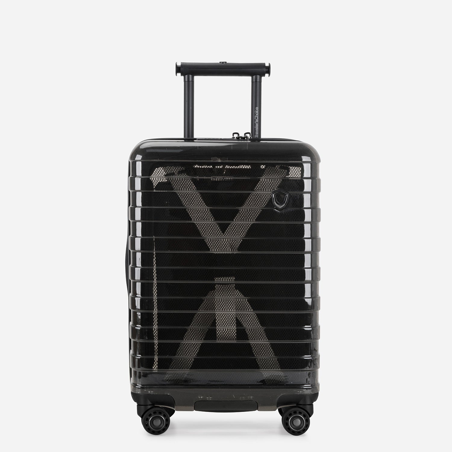 Millennial II Clear Transparent Carry On Luggage - Lightweight Durable Suitcase for Travel, Business Trips & Weekend Getaways
