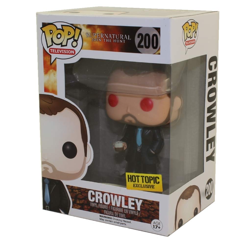 Funko Pop! Supernatural Crowley Exclusive Vinyl Figure #200 with Red Eyes - TV Show Collectible for Fans & Home Display