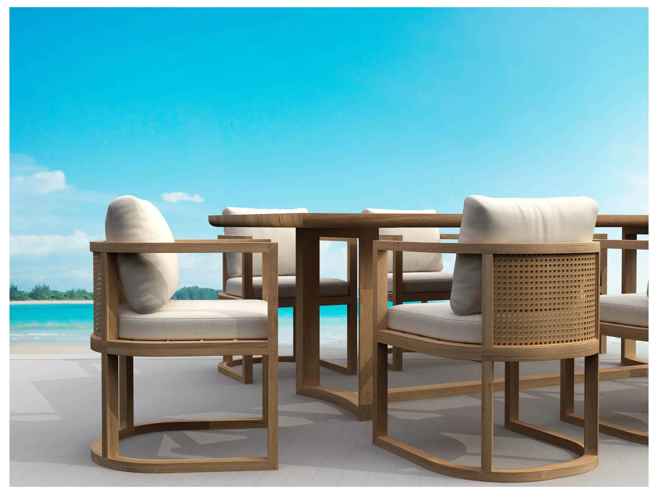 Anderson Teak 7-Piece Junus Outdoor Dining Set (SET 223) - Perfect for Patio, Garden, Backyard & Poolside Dining