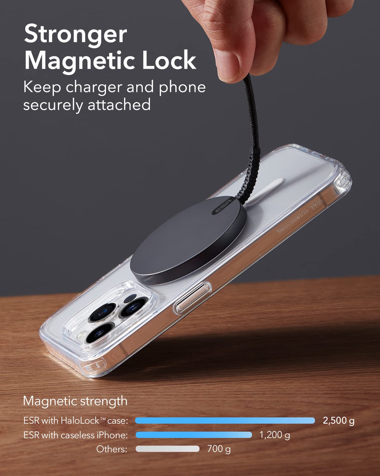 ESR Wireless Charger with MagSafe Compatibility (HaloLock) - Fast Magnetic Charging for iPhone 16/15/14/13/12 Series & AirPods 4/3/Pro | Strong Magnetic Lock | 2-Pack Black | Perfect for Home, Office & Travel Charging