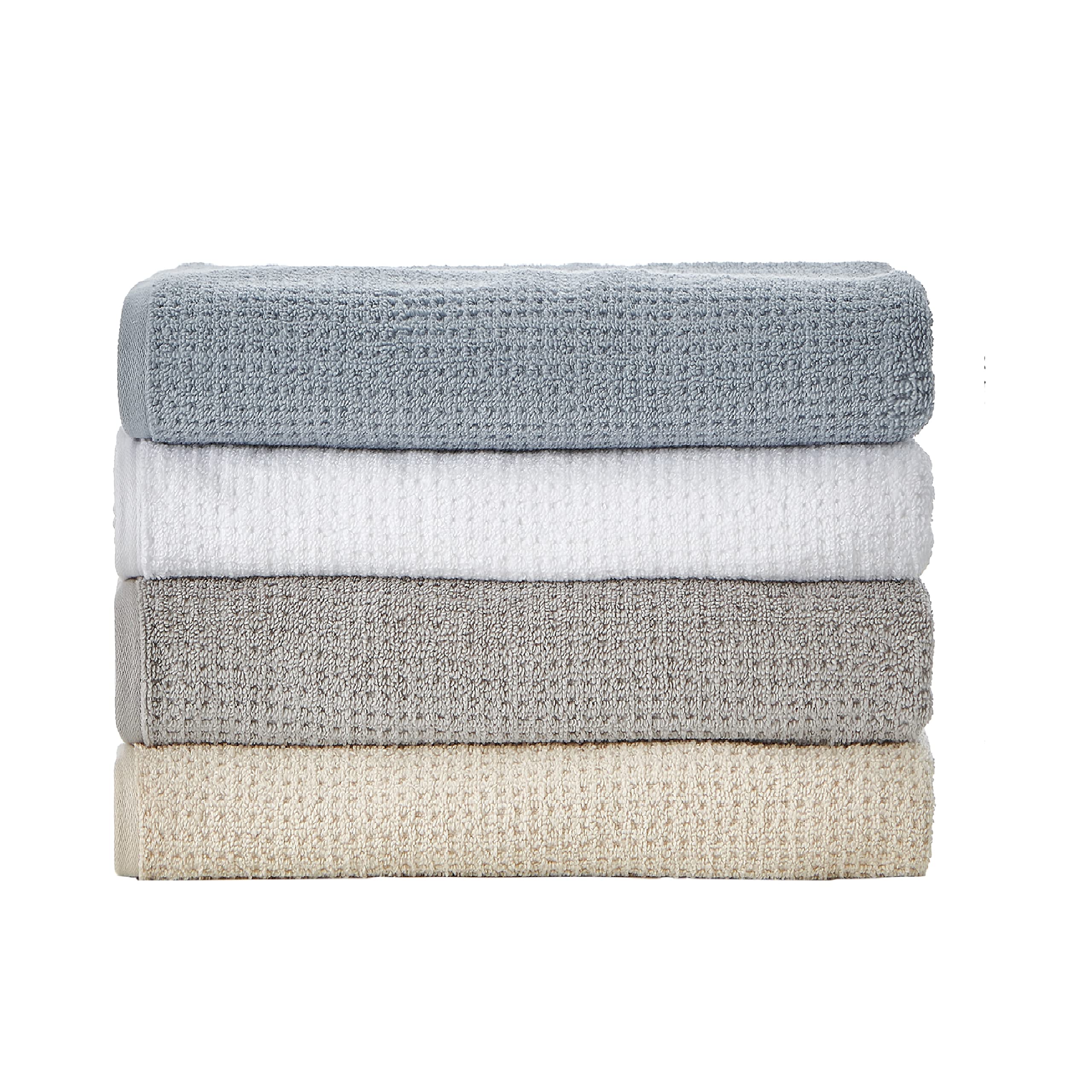Nautica Luxury Bath Towels Set - 8-Piece Ultra Absorbent & Quick Dry Towels, Oeko-Tex Certified for Softness & Safety, Modern Bathroom Essentials (Oasis Beige) - Perfect for Spa, Hotel, and Home Use