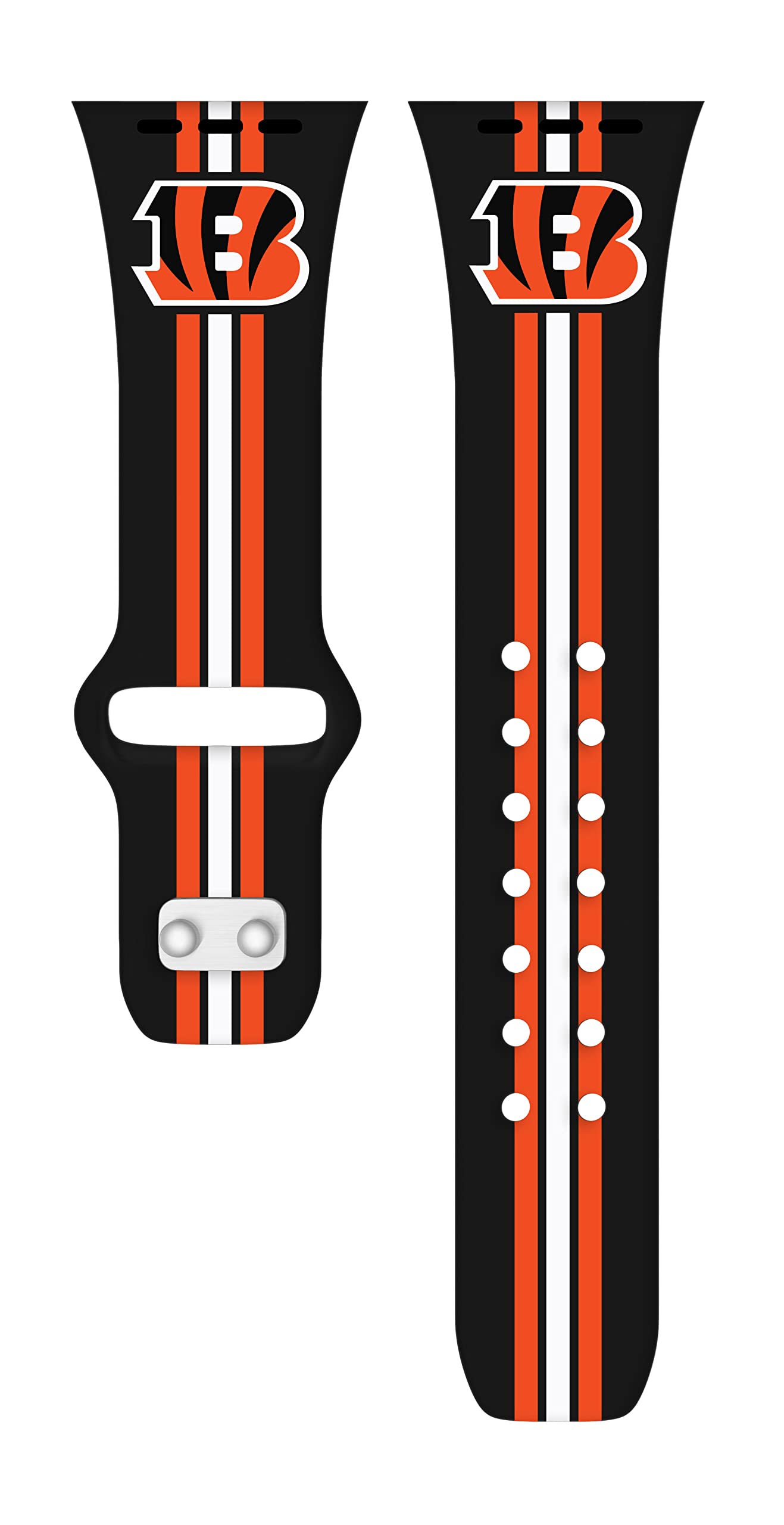 Game Time Cincinnati Bengals HD Watch Band Compatible with Apple Watch - Stylish Sports Accessory for NFL Fans & Fitness Tracking