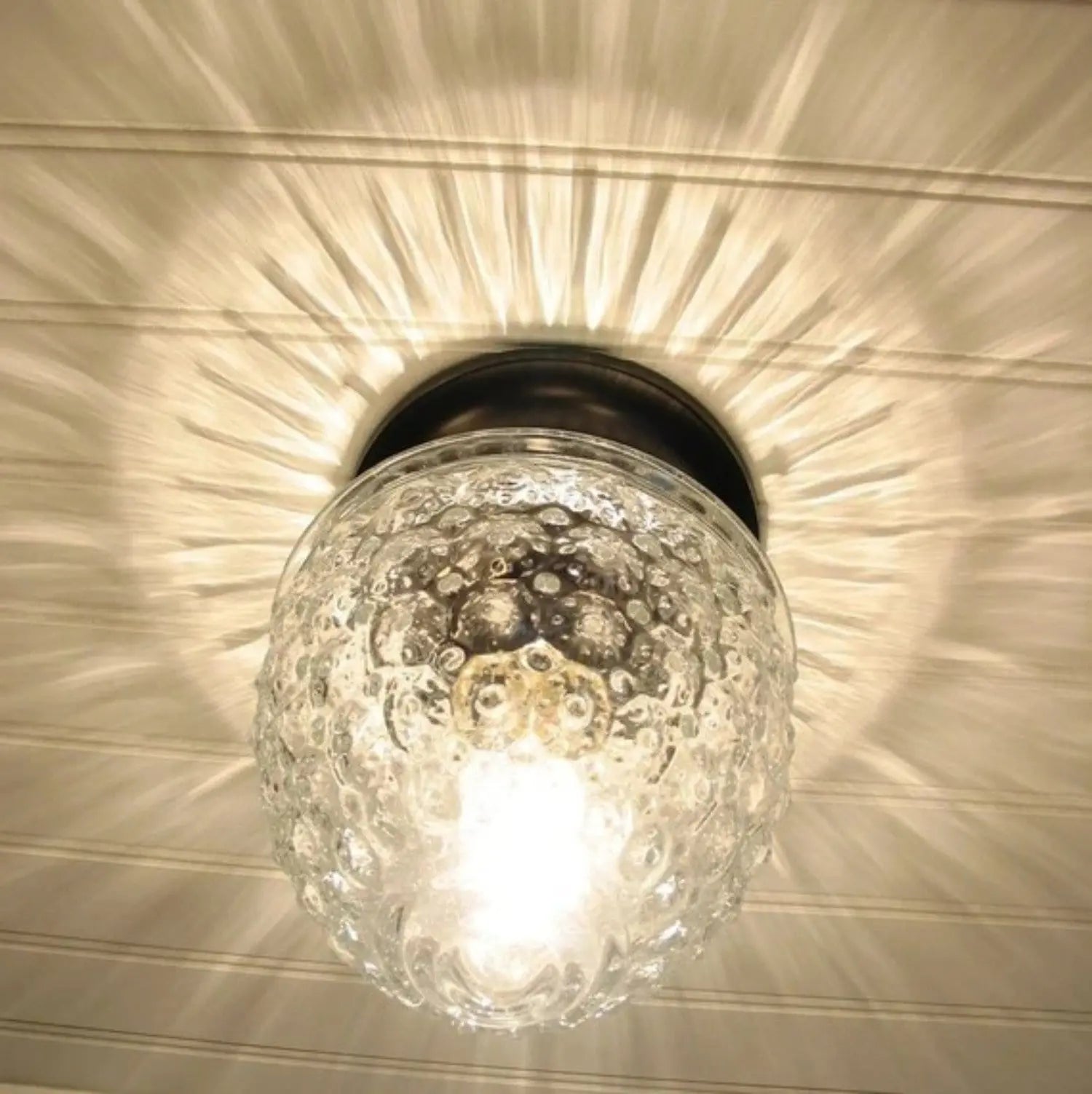 Acorn Glass Flush Mount Ceiling Light Fixture - Modern LED Lighting for Bedroom, Kitchen, Hallway & Living Room