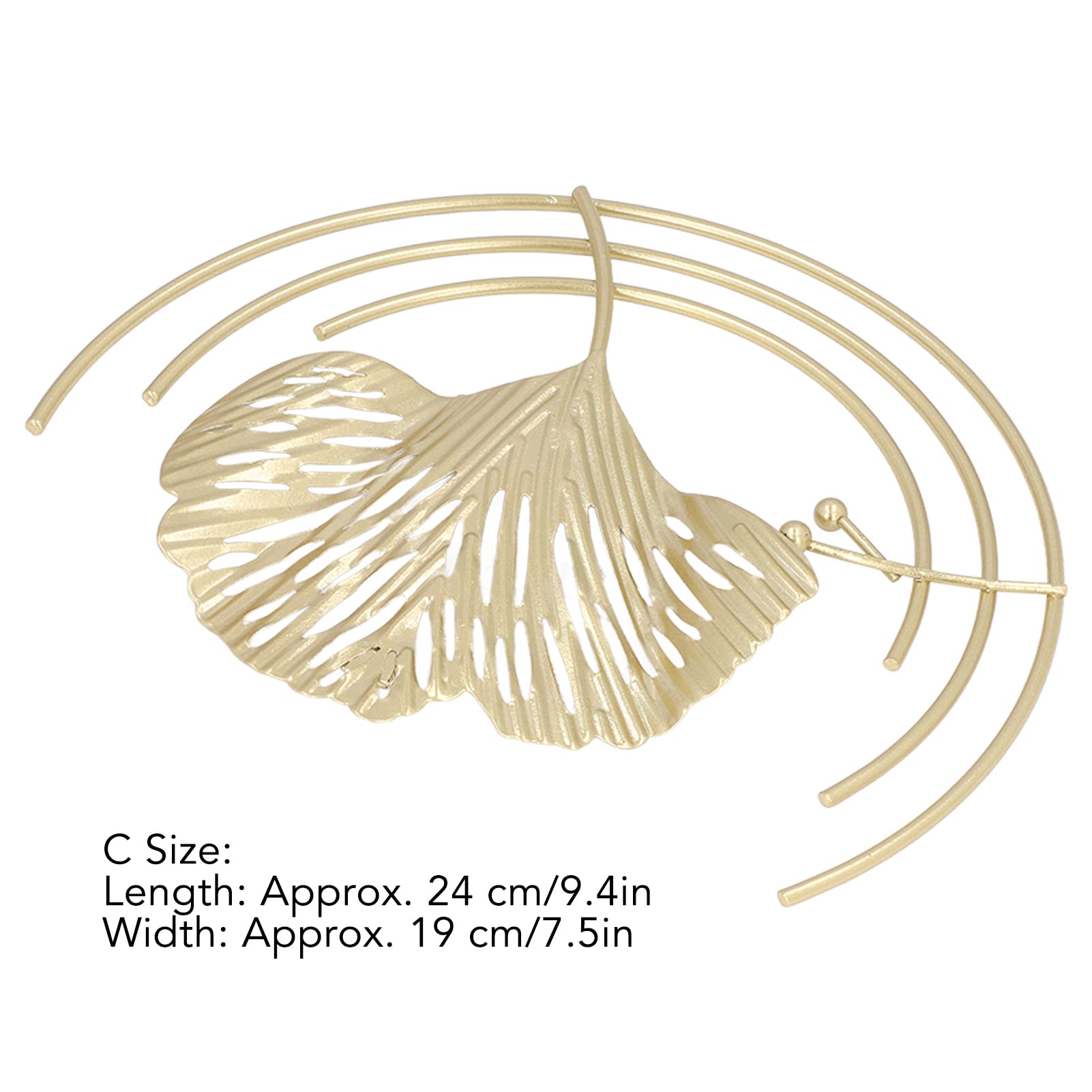 Gold Leaf Metal Wall Art Decor - Handcrafted Iron Wall Sculpture for Living Room, Bedroom, Office - Elegant Home Decor for Modern & Classic Interiors - Perfect for Housewarming Gifts & Wall Accents