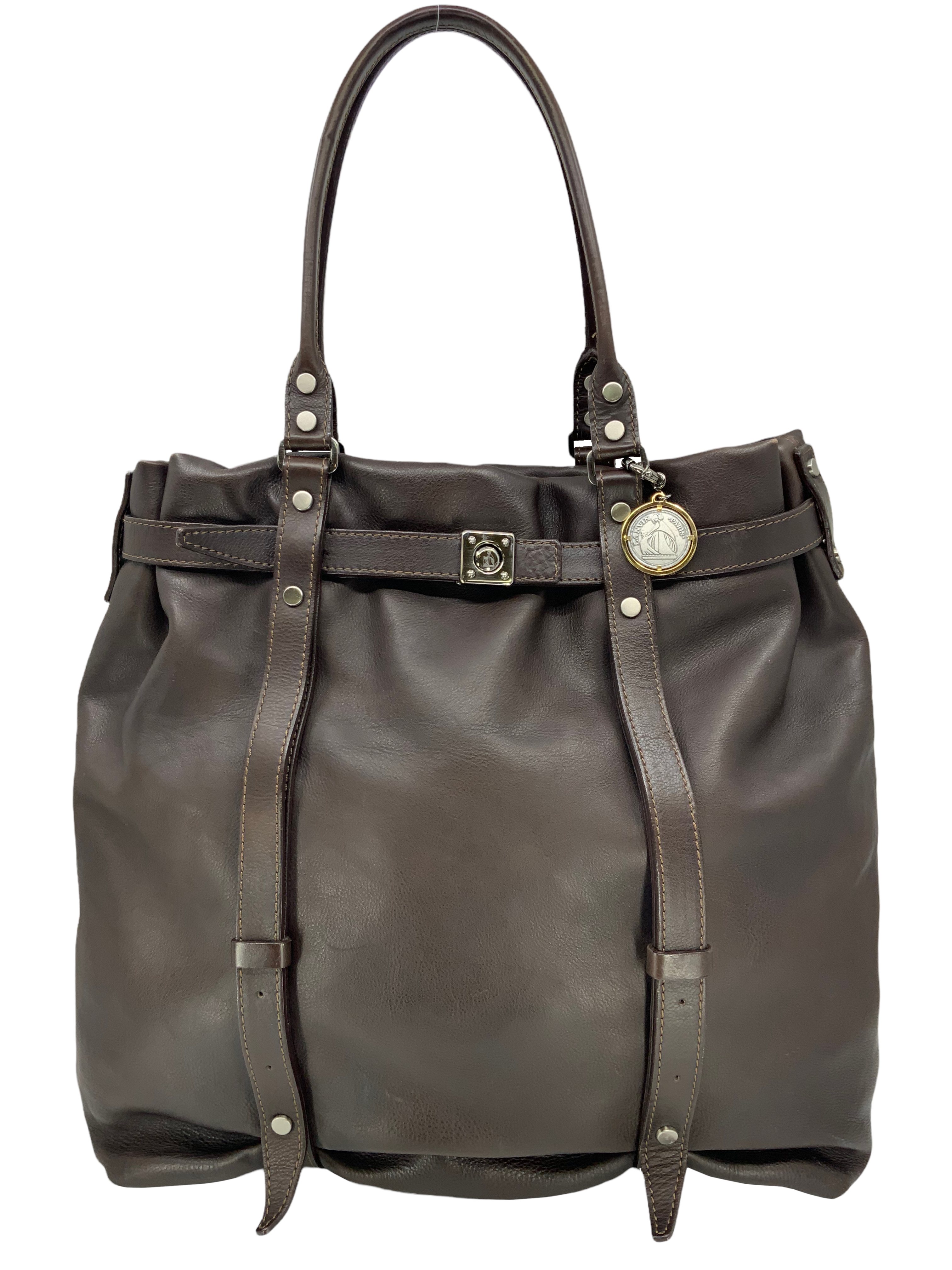 Lanvin Leather Kentucky Large Tote Bag for Women | Premium Designer Handbag for Work, Travel & Everyday Use