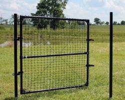 5' Wide x 6' High Heavy Duty Access Gate Kit - Metal Walk Through Gate for Backyard, Garden & Pool Security - Easy Installation DIY Fence Gate