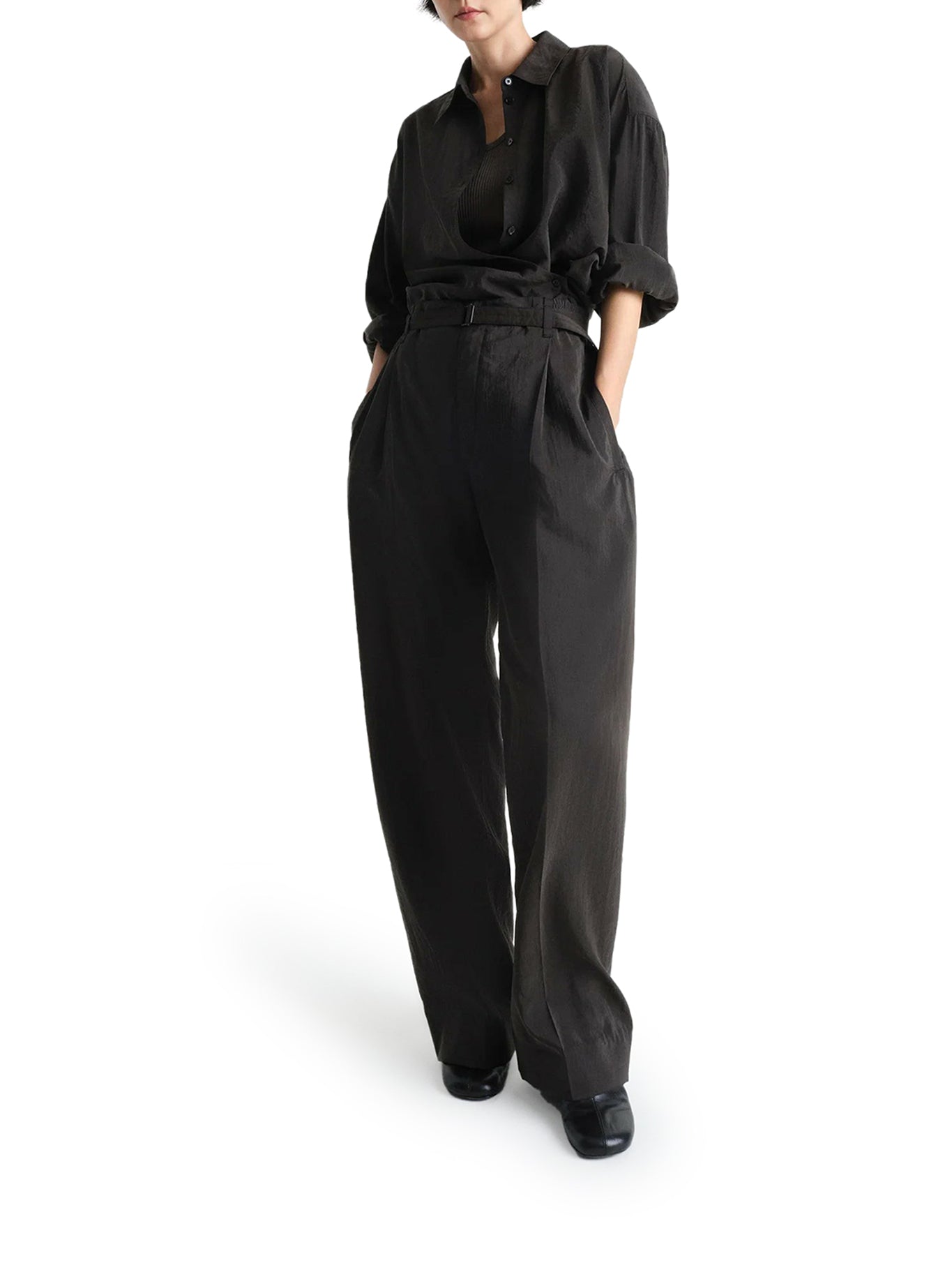 Stylish Belted Relaxed Pants for Women - Comfortable High Waist Casual Trousers for Everyday Wear, Office & Travel