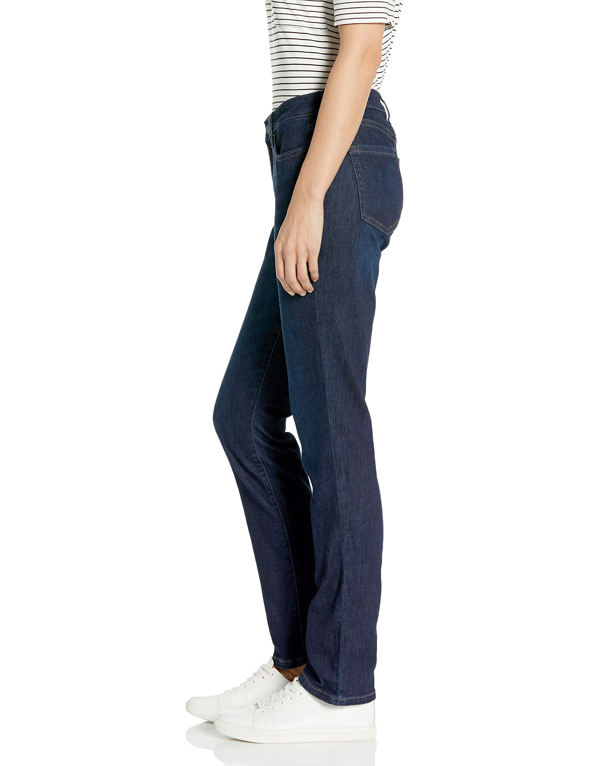 Amazon Essentials Women's Slim Fit Mid Rise Straight Leg Jeans - Comfortable Stretch Denim Pants for Work, Casual Wear & Everyday Outfits