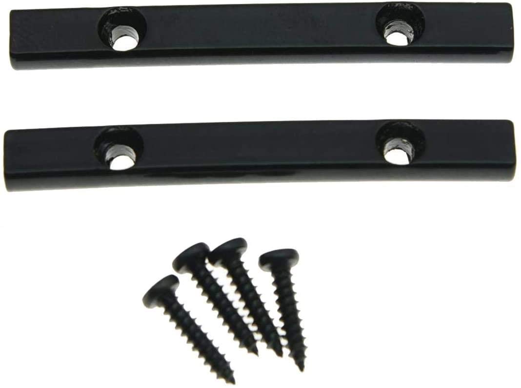 2-Pack Black 44.5mm Guitar String Retainer Bar for Floyd Rose Tremolo System - Perfect for Guitar Maintenance & String Stability During Performances
