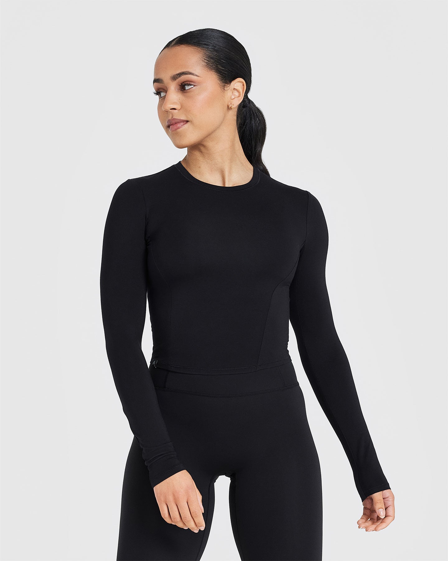 Mellow™ Soft Mid Long Sleeve Top for Women - Comfortable Stretch Casual Shirt in Black | Perfect for Work, Lounge & Everyday Wear