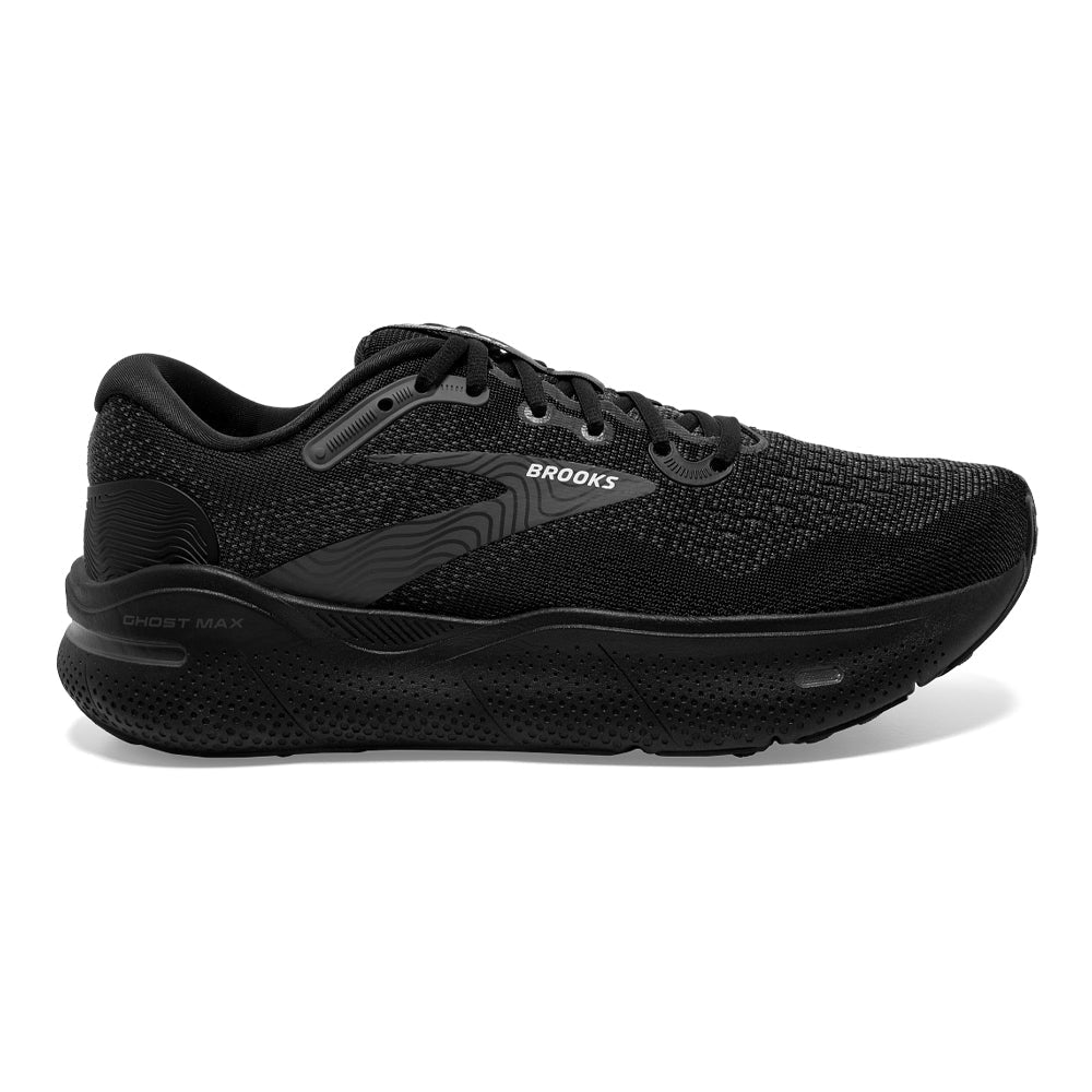 Brooks Ghost Max Running Shoes for Men - Black/Black/Ebony - Size 8.5 D Medium - Cushioned Road Running & Training Shoes for Comfort & Support