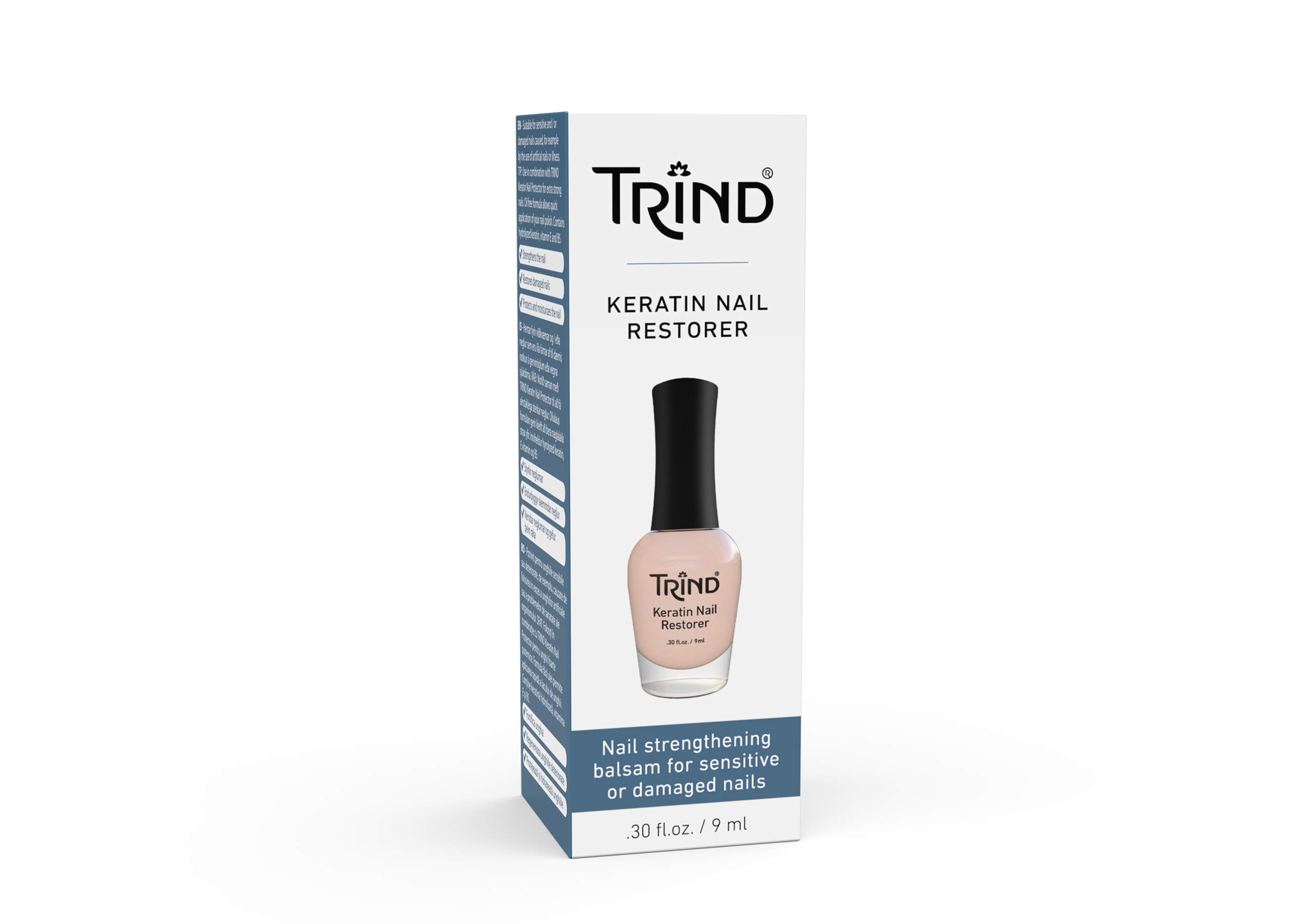 Trind Keratin Restorer - Nail Strengthener for Damaged & Brittle Nails, 9ml Treatment for Stronger, Healthier Nails | At-Home Nail Care Solution for Weak, Peeling Nails