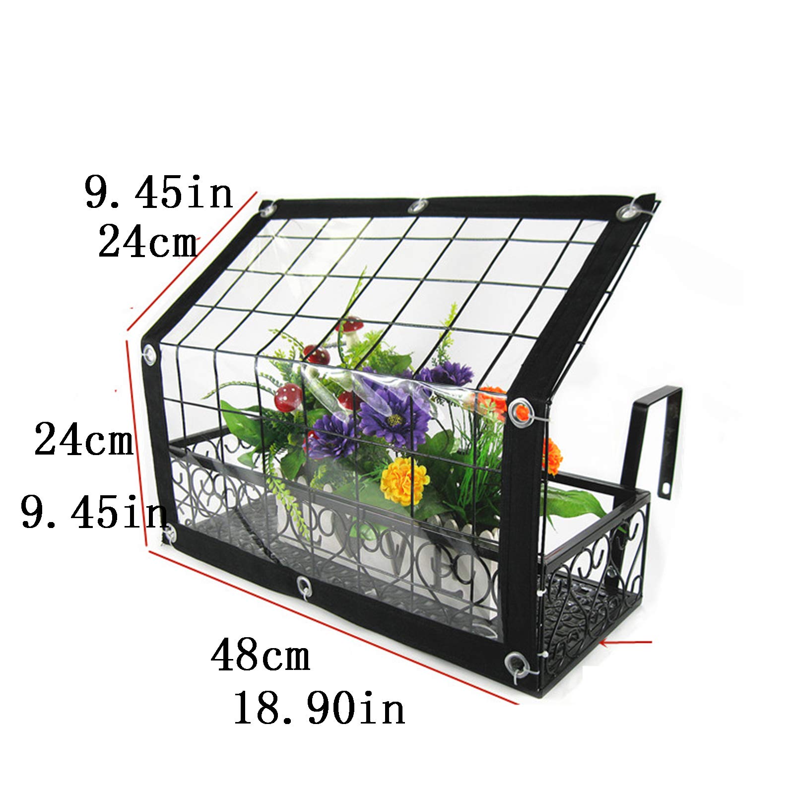 Portable Mini Greenhouse 48x24x24cm - Indoor & Outdoor Gardening with Waterproof UV-Protected PVC Cover for Classroom, Home, and Herb Gardens | Perfect for Seed Starting, Plant Protection, and Year-Round Gardening