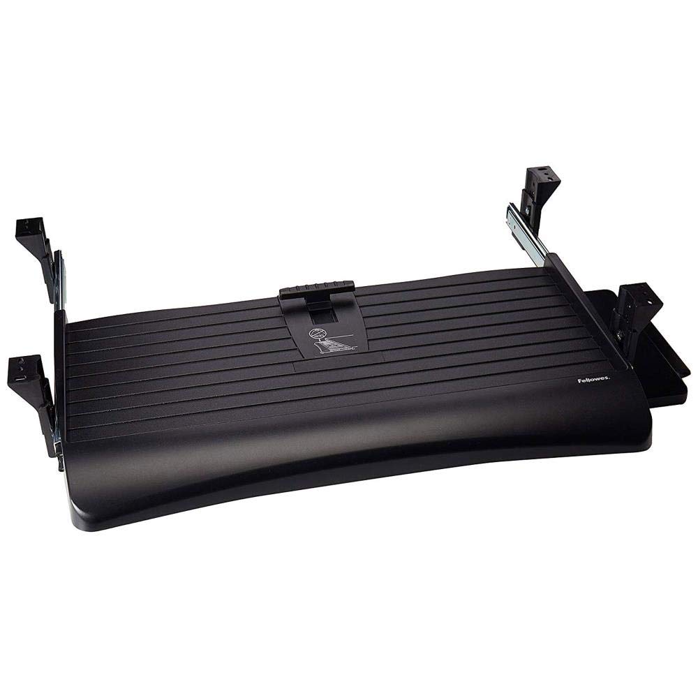 Fellowes Under Desk Keyboard Tray - Ergonomic Keyboard Drawer for Office & Home Workspace - Fits Most Desks, Improves Posture & Comfort