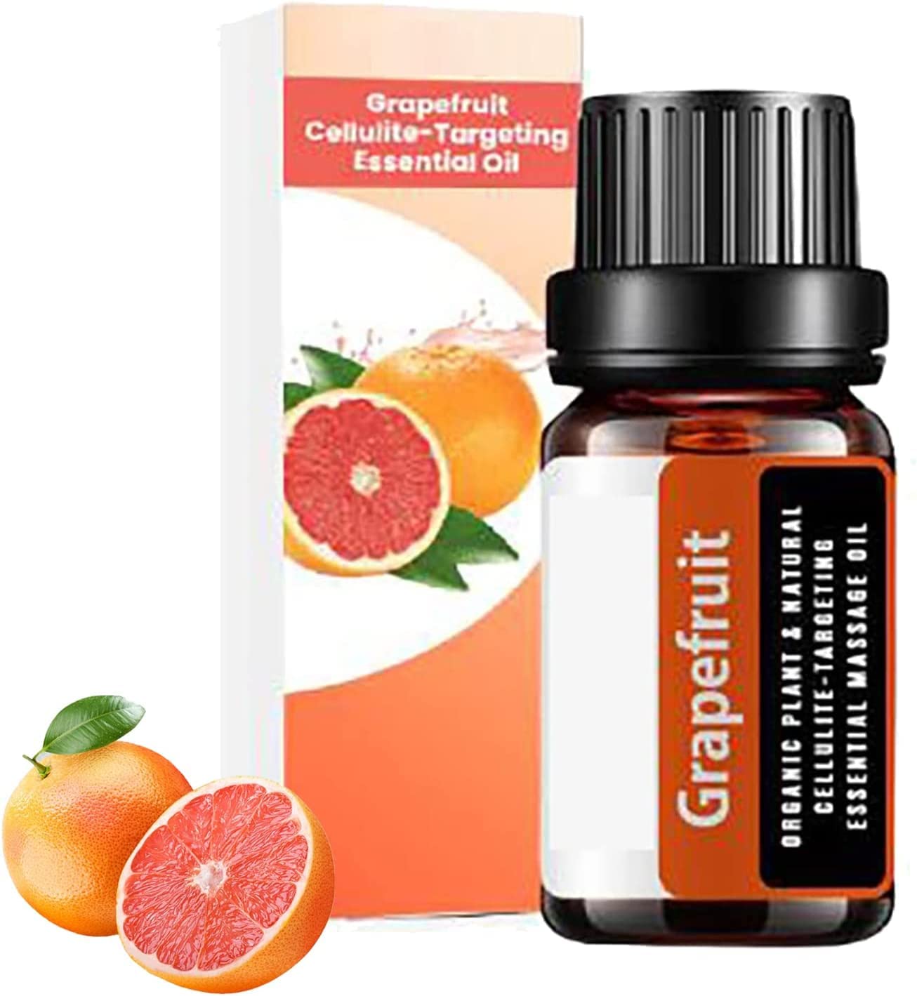Pure Grapefruit Essential Oil for Cellulite Reduction - 100% Natural Body Slimming Oil for Massage & Skin Tightening - Aromatherapy & DIY Beauty Product (1oz Bottle) - Perfect for Home Spa, Post-Workout Recovery & Anti-Cellulite Treatments