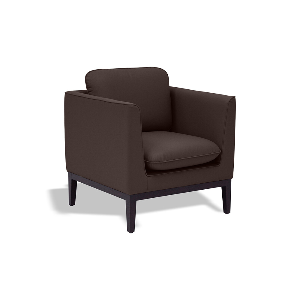 Fontana Armchair - Modern Accent Chair for Living Room, Bedroom & Office - Stylish Upholstered Lounge Chair with Wooden Legs - Perfect for Relaxing, Reading & Decor