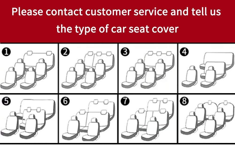 Premium 3D Surround Luxury PU Leather Car Seat Covers Full Set for 7-Seat Vehicles - Front & Rear Cushions with Airbag Compatibility (Excludes Head & Lumbar Pillows) | Perfect for SUVs, Minivans & Family Road Trips
