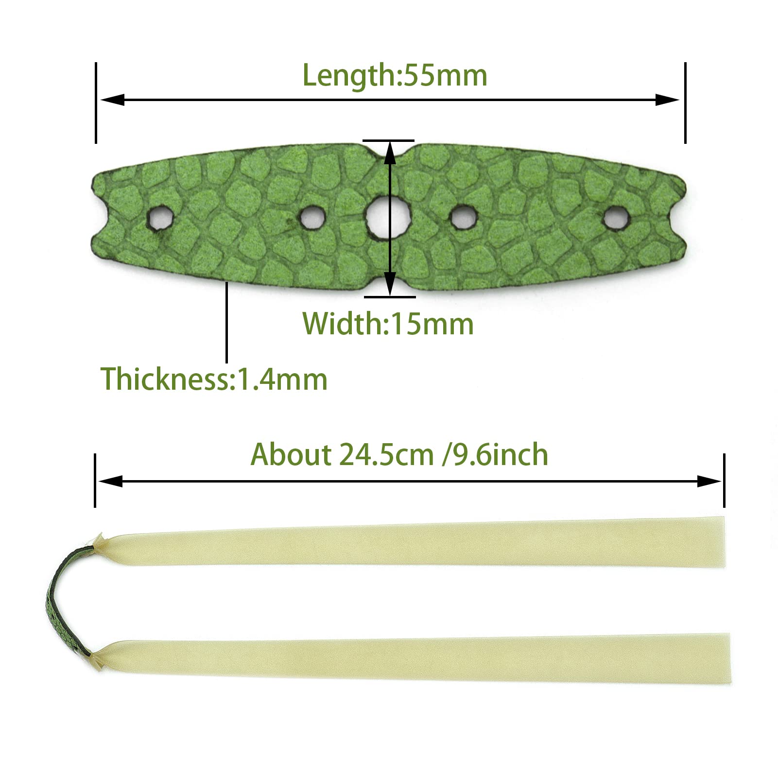 OBTOUTDOOR 5pcs Flat Slingshot Replacement Bands 0.7MM - High Power Elastic Rubber Bands for Hunting Catapults, Target Practice & Outdoor Survival Gear (Perfect for Hunting, Camping & Wilderness Adventures)