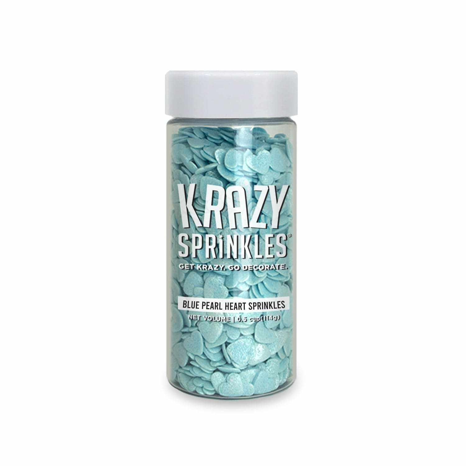 Blue Pearl Heart-Shaped Sprinkles for Baking - Edible Cake Decorations for Cupcakes, Cookies & Desserts | Perfect for Birthday Parties, Weddings & DIY Treats