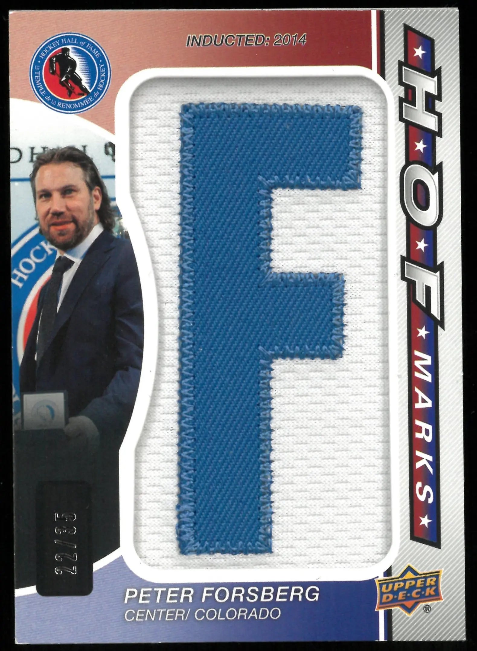 2024 Upper Deck SP Game Used Peter Forsberg Hall of Fame Autographed Letter 