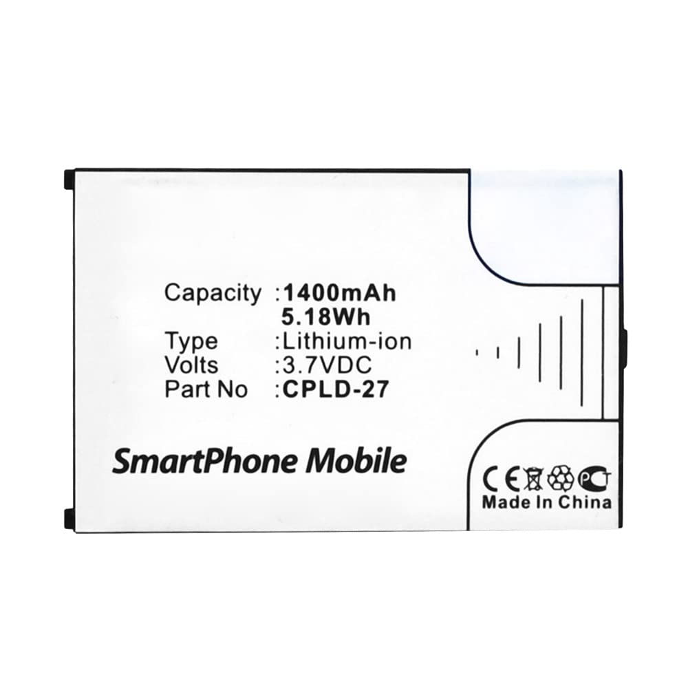 Synergy Digital Coolpad CPLD-27 Battery - 1400mAh Li-ion for Extended Use