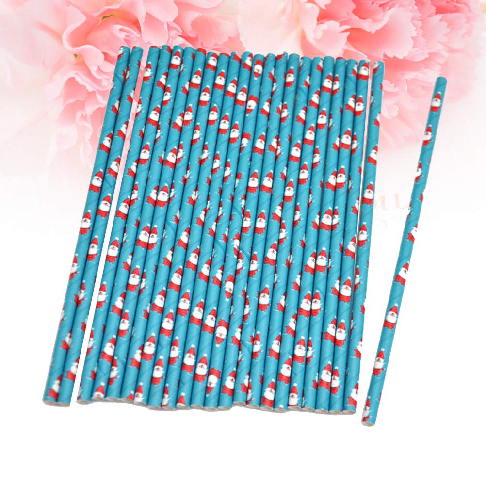 25pcs Christmas Paper Straws - Holiday Party Drinking Straws for Christmas, New Year, and Winter Celebrations - Perfect for Hot Chocolate, Cocktails, and Festive Beverages