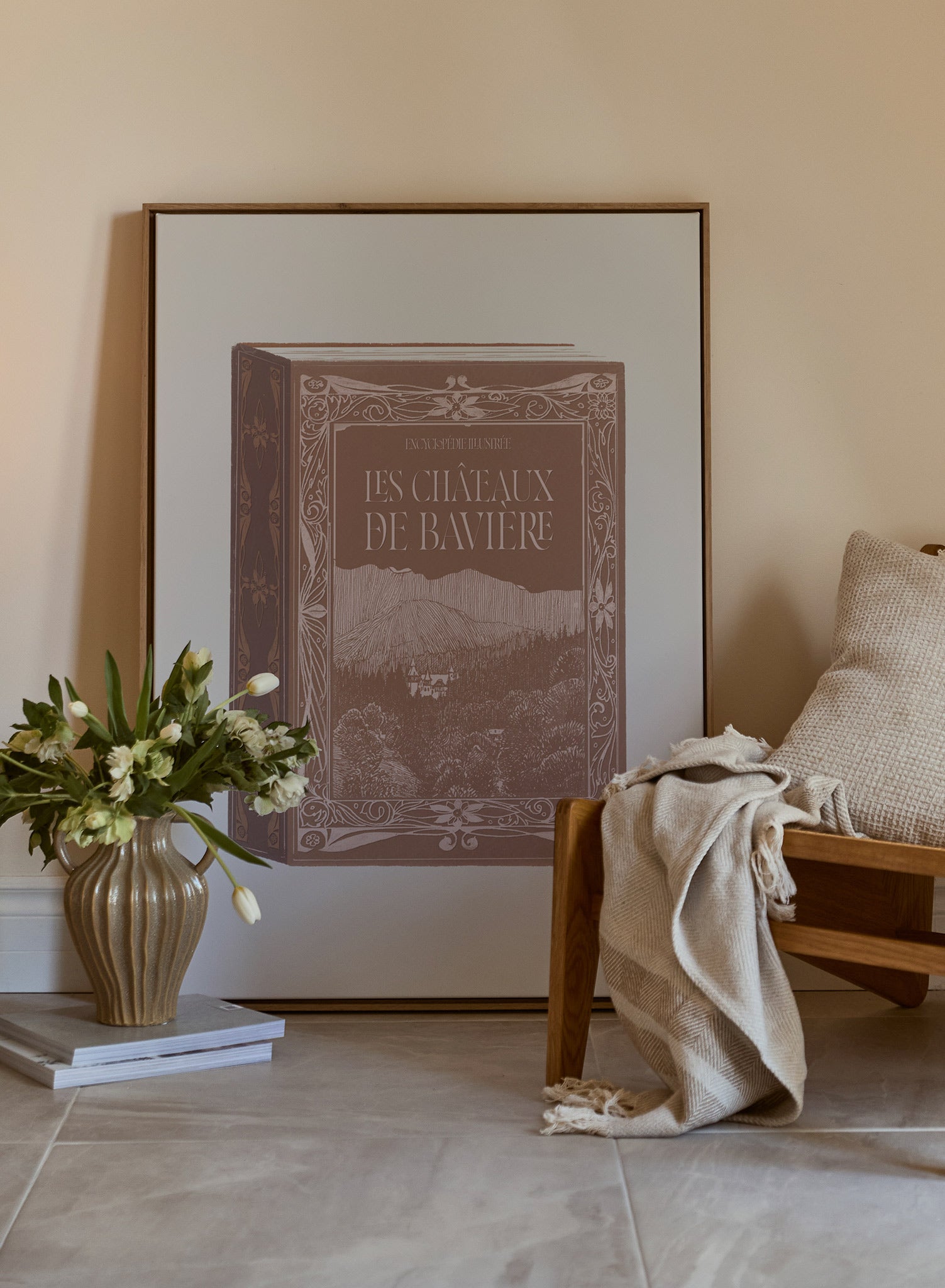 Premium Les Châteaux Book Cover - Elegant Canvas Book Protector for Hardcover & Paperback - Perfect for Travel, School & Home Library Organization