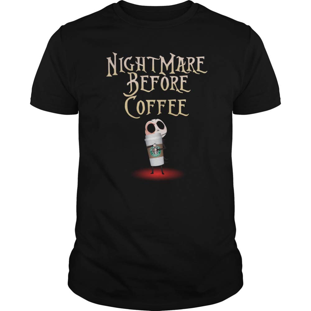 Nightmare Before Christmas Coffee Lover T-Shirt for Men - Funny Baker Store Graphic Tee | Perfect for Halloween, Christmas & Coffee Enthusiasts