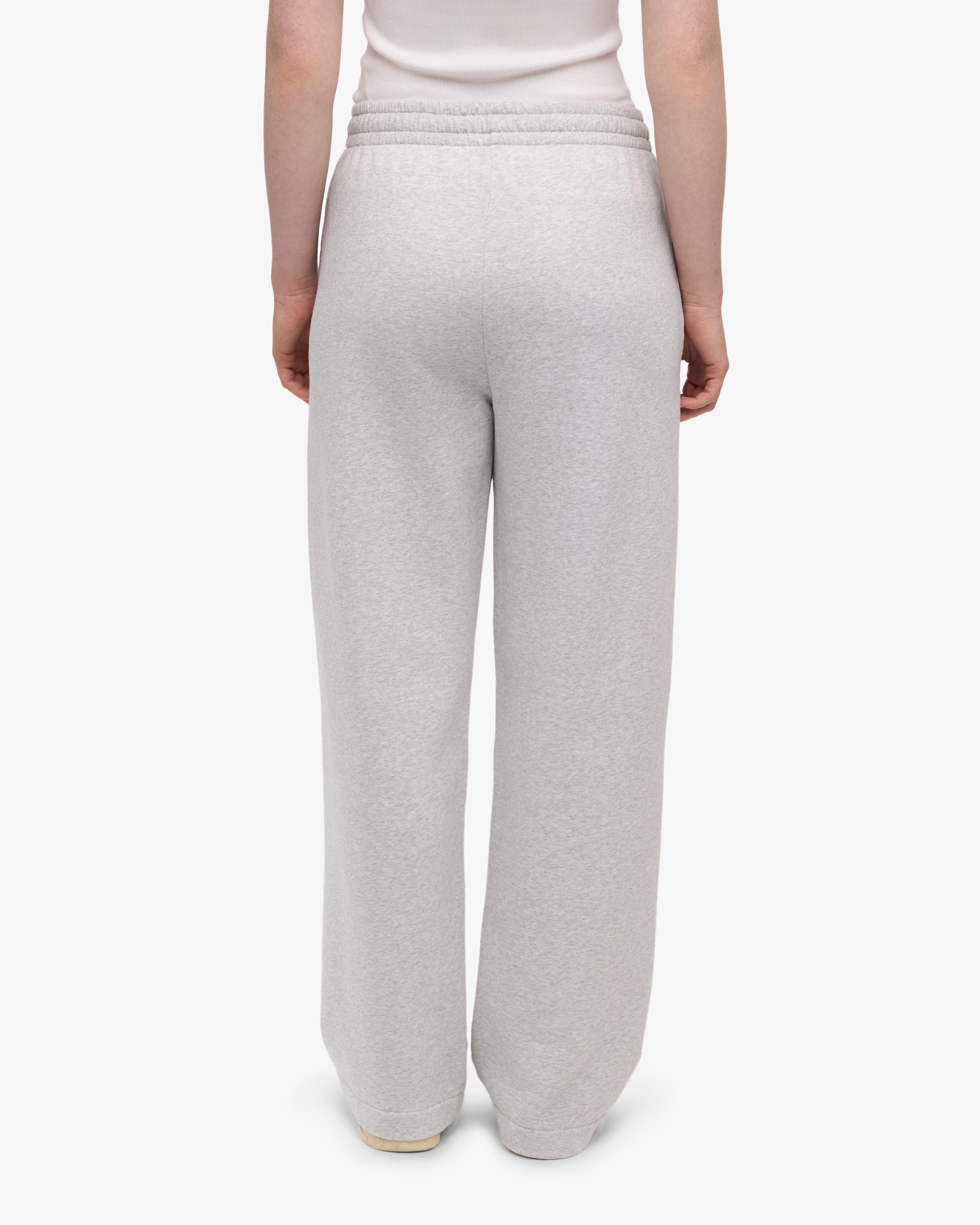 Organic Straight Leg Sweatpants for Women - Soft Snow Melange Joggers | Lounge, Yoga & Casual Wear
