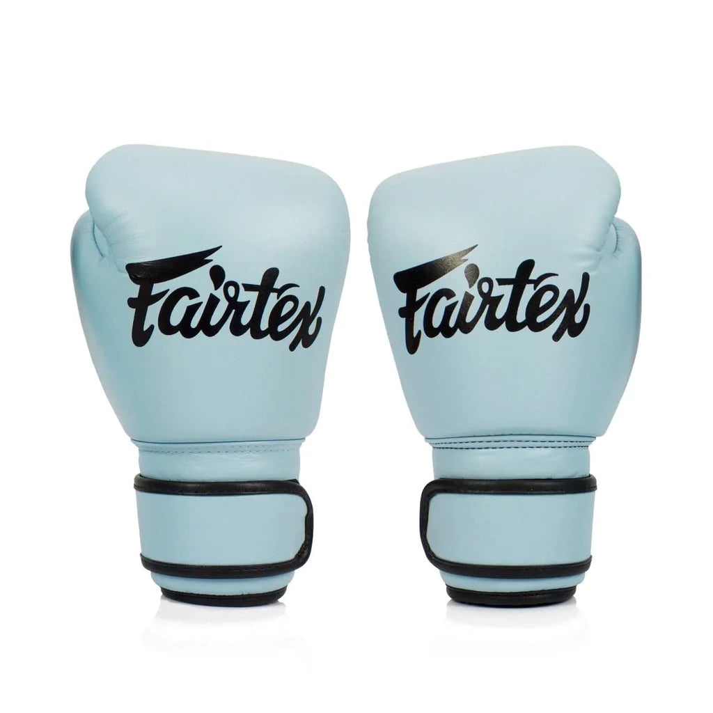 Fairtex BGV20 Pastel Blue Muay Thai Boxing Gloves - Premium Training Gloves for Kickboxing, MMA, Martial Arts & Fitness Workouts