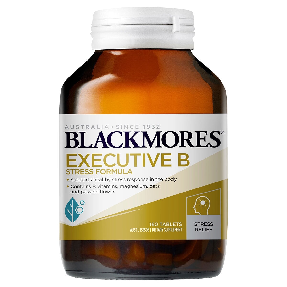 Blackmores Executive B Stress Formula Supplement - Supports Energy, Focus & Stress Relief for Busy Professionals - Ideal for Work, Study & Daily Stress Management