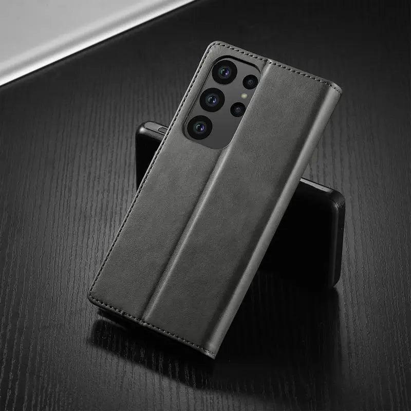 Samsung Galaxy S24 Vegan Leather Wallet Case - Slim Protective Cover with Card Slots | Perfect for Everyday Use, Travel & Business Meetings